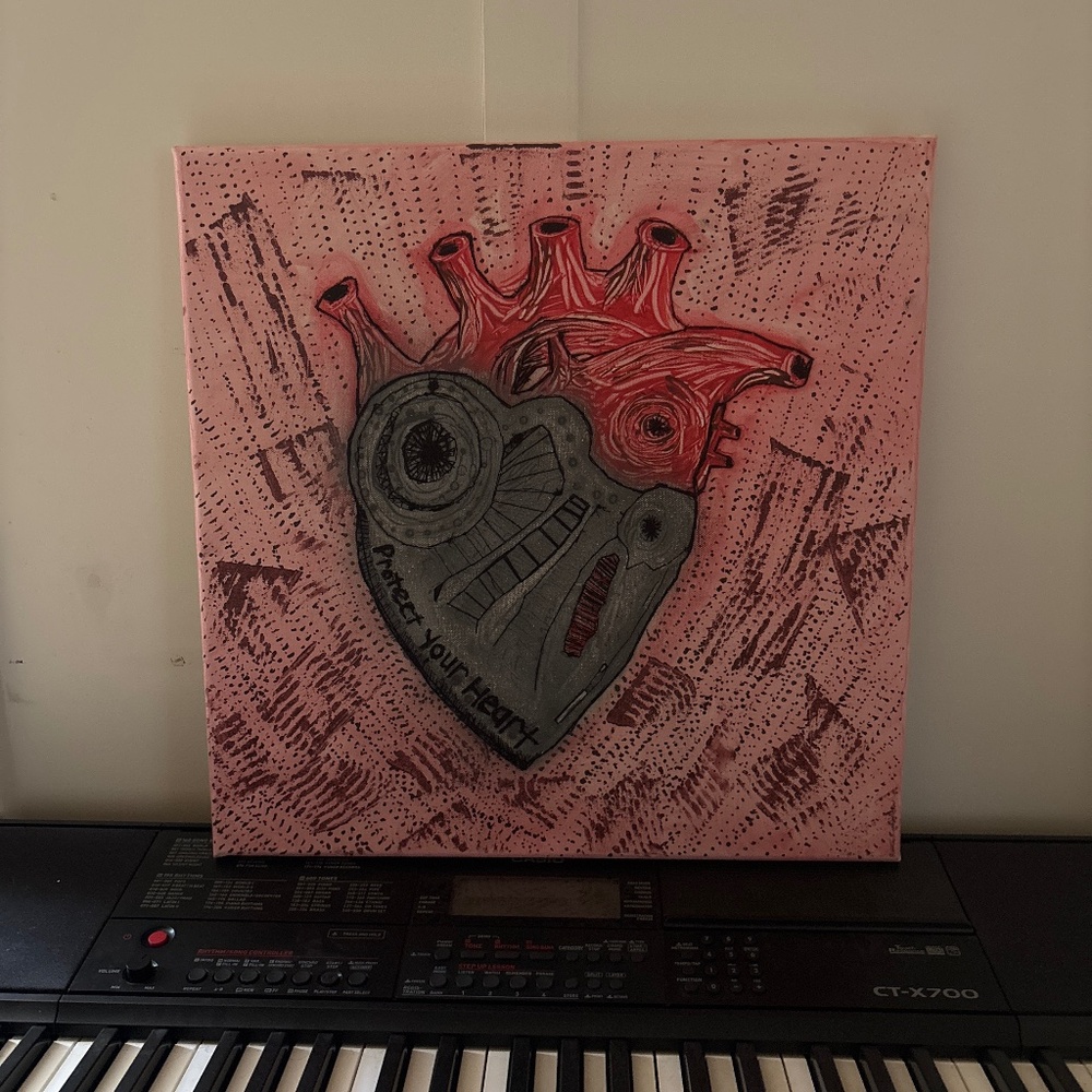 Mixed media art- stormy gober